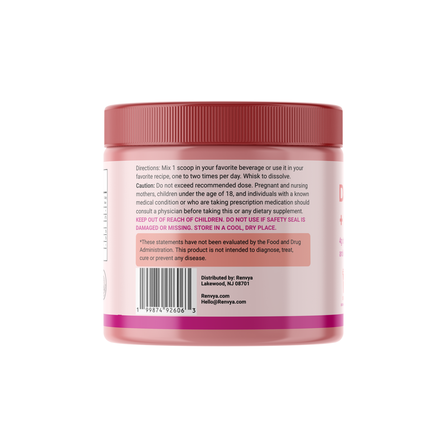 Renvya Daily Fiber + Probiotics Powder – Tropical Breeze Flavor